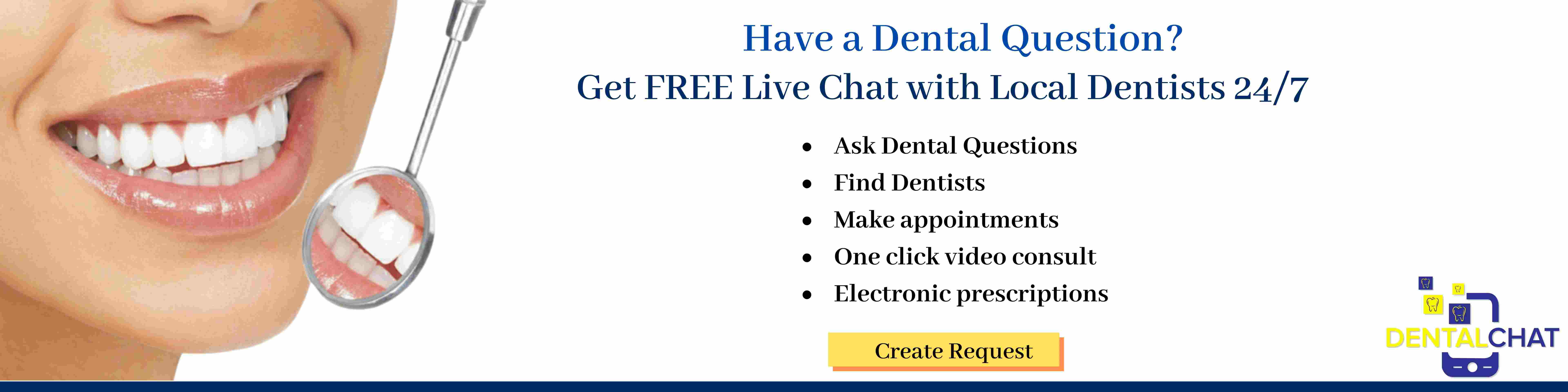 get free dental consult, live teledentistry service, local dental IQ questions
